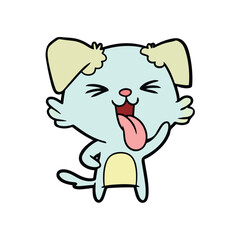 Obraz premium Playful Chibi Puppy Sticker