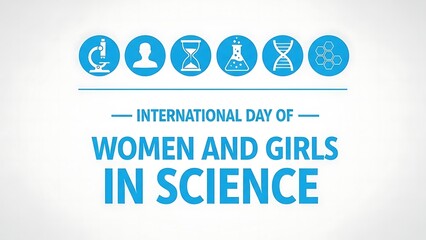 Celebrating international day of women and girls in science illustration