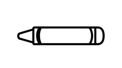 Black and White Crayon Illustration.