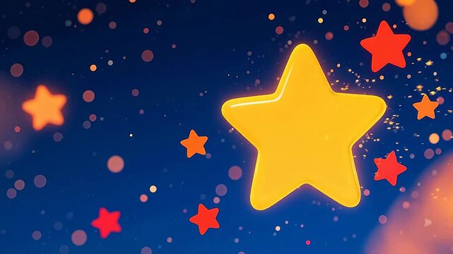 YellowStaronBlueNightSky