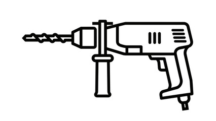 Electric Drill Machine with Drill Bit.