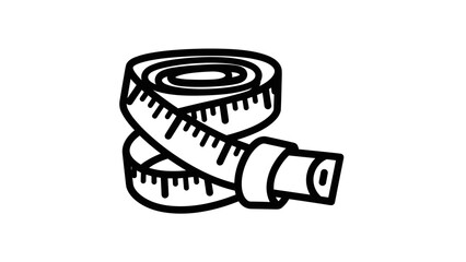 Measuring Tape Illustration with Ruler Marks.