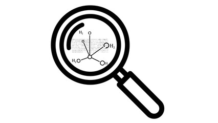 Magnifying Glass Examining a Clock Face.
