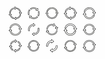 Collection of Circular Arrows and Recycling Symbols. © HENI