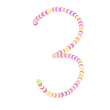 Number one to zero written 