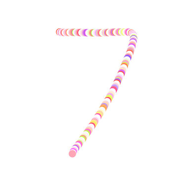 Number one to zero written 