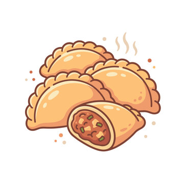 Delicious Steaming Savory Empanadas