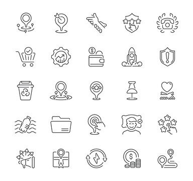 Web development icons set. editable line icons, linear, design and programming symbols
