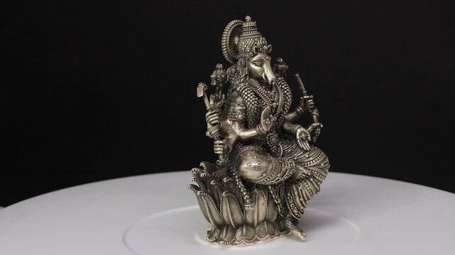 Silver Idol of Varaha Devi &ndash; Sacred Hindu Deity Sculpture Depicting Divine Power, Protection, and Spiritual Significance in Traditional Indian Religious Art