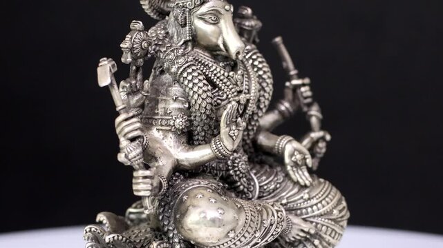 Silver Idol of Varaha Devi &ndash; Sacred Hindu Deity Sculpture Depicting Divine Power, Protection, and Spiritual Significance in Traditional Indian Religious Art