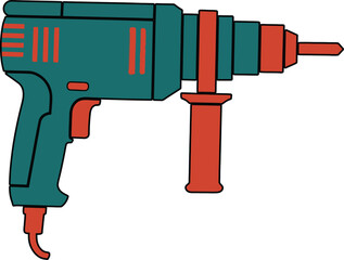 Obraz premium Electric drill isolated on transparent background