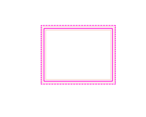 Pink border frame isolated on transparent background