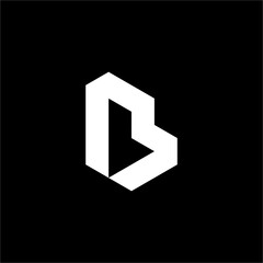 Futuristic abstract B with elegant symmetry. Ideal for innovative tech, professional branding, or high-end lifestyle products.