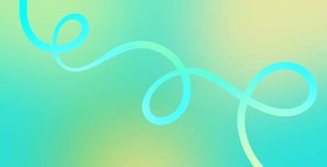 Fresh blue green abstract liquid gradient doodle swirl linear abstract background illustration