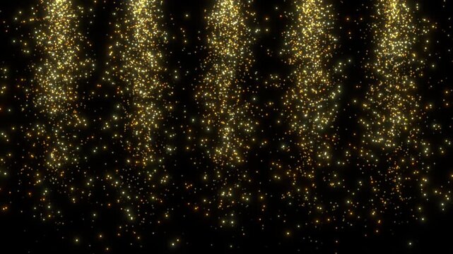 gold sparkle dust flakes background transparent video