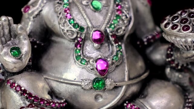Silver Idol of Kuber Devta | Lord Kubera Hindu God of Wealth and Prosperity, Sacred Deity Sculpture Symbolizing Abundance, Success, Financial Growth, and Divine Protection in Indian Religious Art