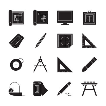 school icons set