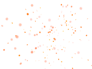 Fire Sparkle Overlay. Glowing Ember Sparks Isolated on Transparent Background. Burn Light Effect.