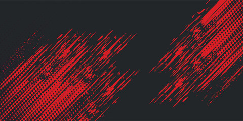 Background, contrast red and black color abstract template for business design. Technology style. You can use it for advertising, sports posters, templates, business presentations. Vector illustration