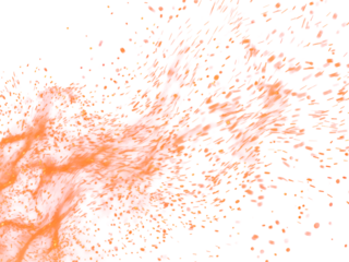 Fire Sparkle Overlay. Glowing Ember Sparks Isolated on Transparent Background. Burn Light Effect.