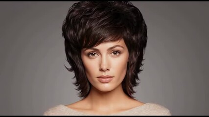 Hairstyle morph from short textured pixie cut to long wavy bob with gradual changes