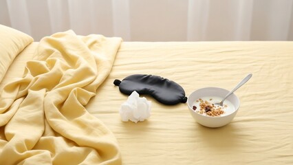 静かな朝、心地よいベッドで始まる素敵な一日、ゆったりとした時間。