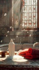 A festive winter time lapse of a city clock tower glowing with Christmas lights and decorations during the holiday season
