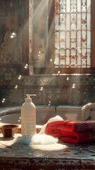 A festive winter time lapse of a city clock tower glowing with Christmas lights and decorations during the holiday season