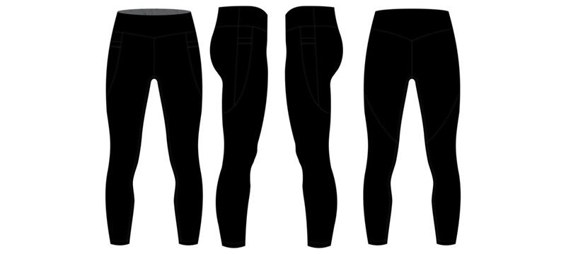 Gym legging Mockup Template Vector
