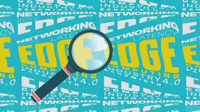 Edge Computing Dynamic Typography Animation With Magnifier Zoom Effect