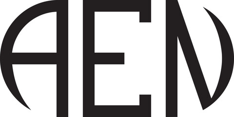Fototapeta premium AEN logo oval shape.eps