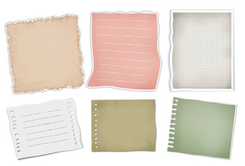 Collection of empty paper sheets for writing.