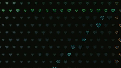 Glowing hearts motion background for love themes and valentines day events or activities all year round