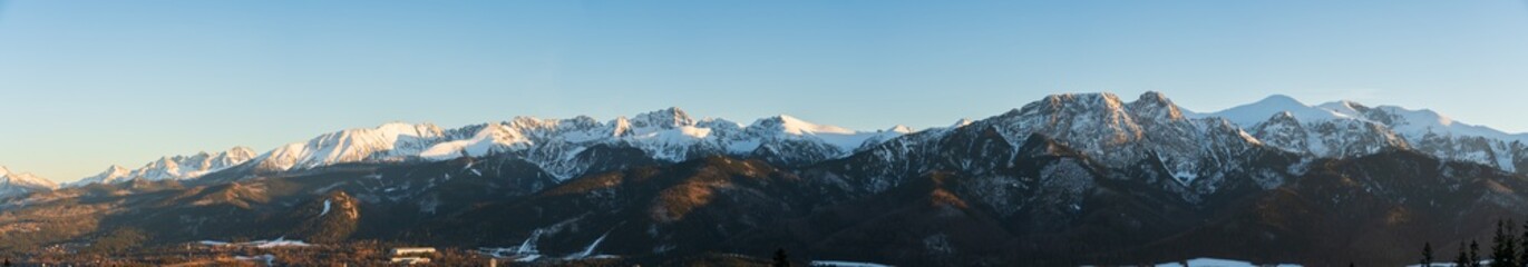 Tatras mounains at sunrise near Zakopane. Poland