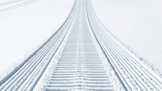 Freshly groomed ski slope with perfect corduroy snow texture on a sunny winter day. - Powered by Adobe
