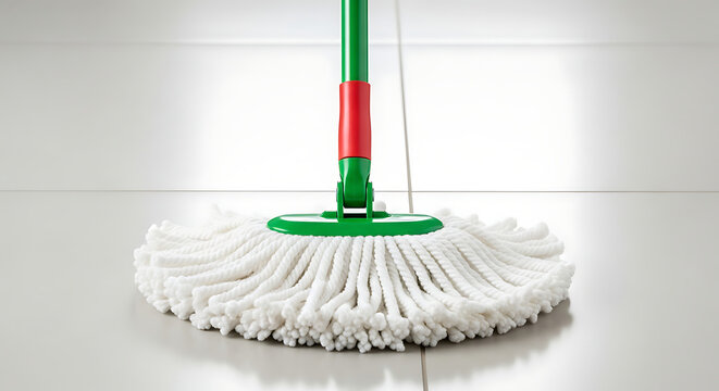 Cleanliness in homes and offices a microfiber mop for shiny floors