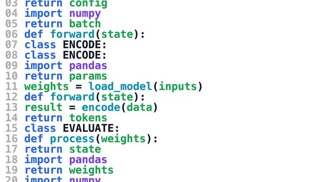 Random dummy Python code in various colors