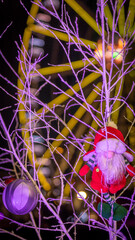 Beautiful Christmas decorations in the famous Christmas Market in Colmar in France on December 26th 2025