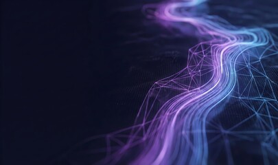 Naklejka premium Abstract Big Data Flow Technology Background