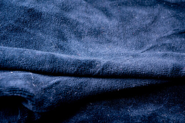 Close-up of dark flannel soft fabric