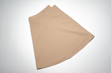 Women's cream skirt on a white background