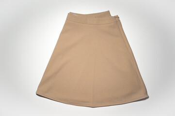 Women's cream skirt on a white background