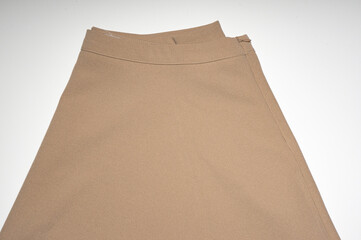 Women's cream skirt on a white background