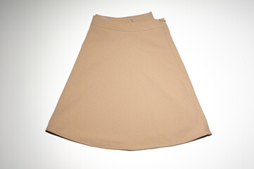 Women's cream skirt on a white background