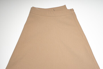 Women's cream skirt on a white background