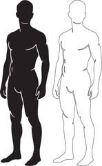 Fototapeta premium Muscular man standing in confident pose with strong physique