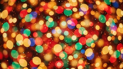Colorful bokeh lights creating vibrant atmosphere