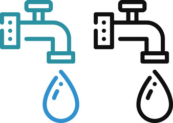 Obraz premium Water drops icon set. Vector icon for liquid, water and nature.