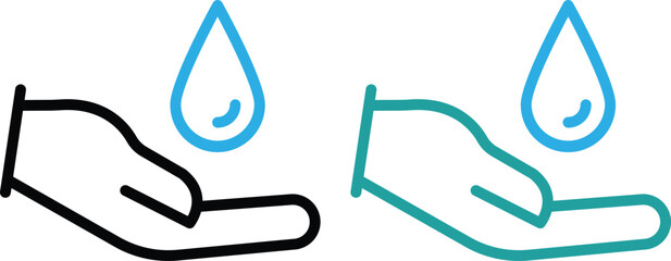 Water drops icon set. Vector icon for liquid, water and nature.