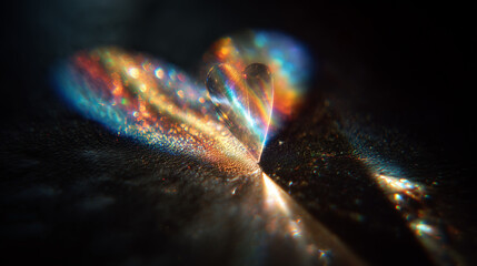 abstract light spectrum, rainbow prism reflection, colorful light particles
